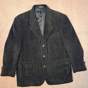 Man's Sports Jacket, Rafael, Black Corduroy